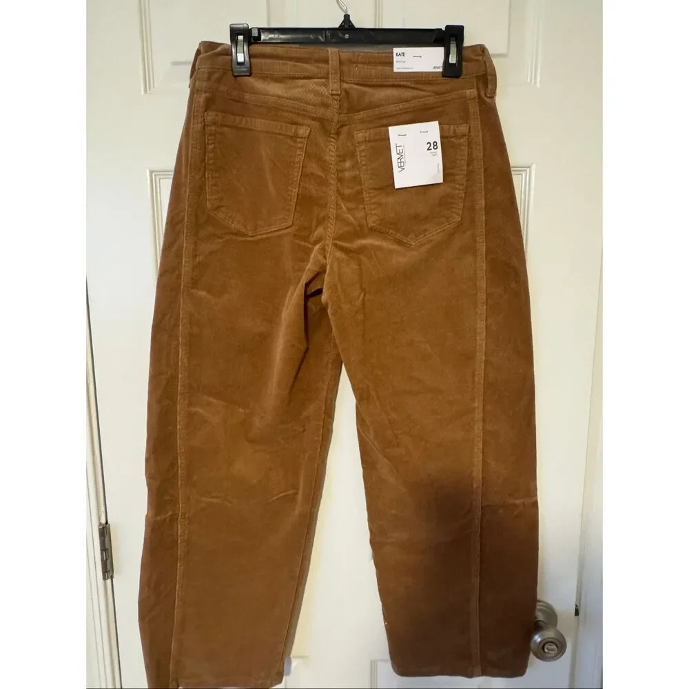 VERVET corduroy barrel jeans